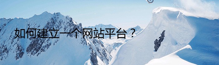 如何建立一個網(wǎng)站平臺？