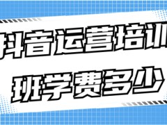 抖音運營培訓班學費大概多少